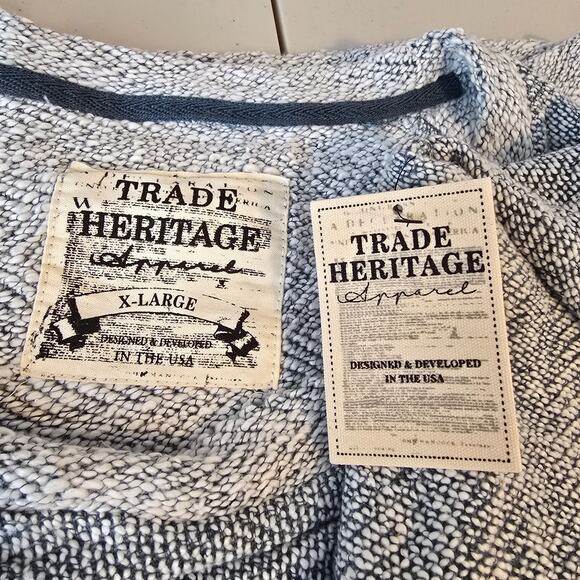 Trade Heritage Sweatshirt Womens XL Blue - Green Long Sleeve Pullover NWT - Picture 4 of 15